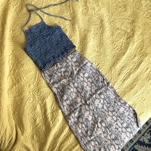 Snakeskin print skirt